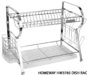 Homeway Dish Rack 2 Tier With Tray HW3785