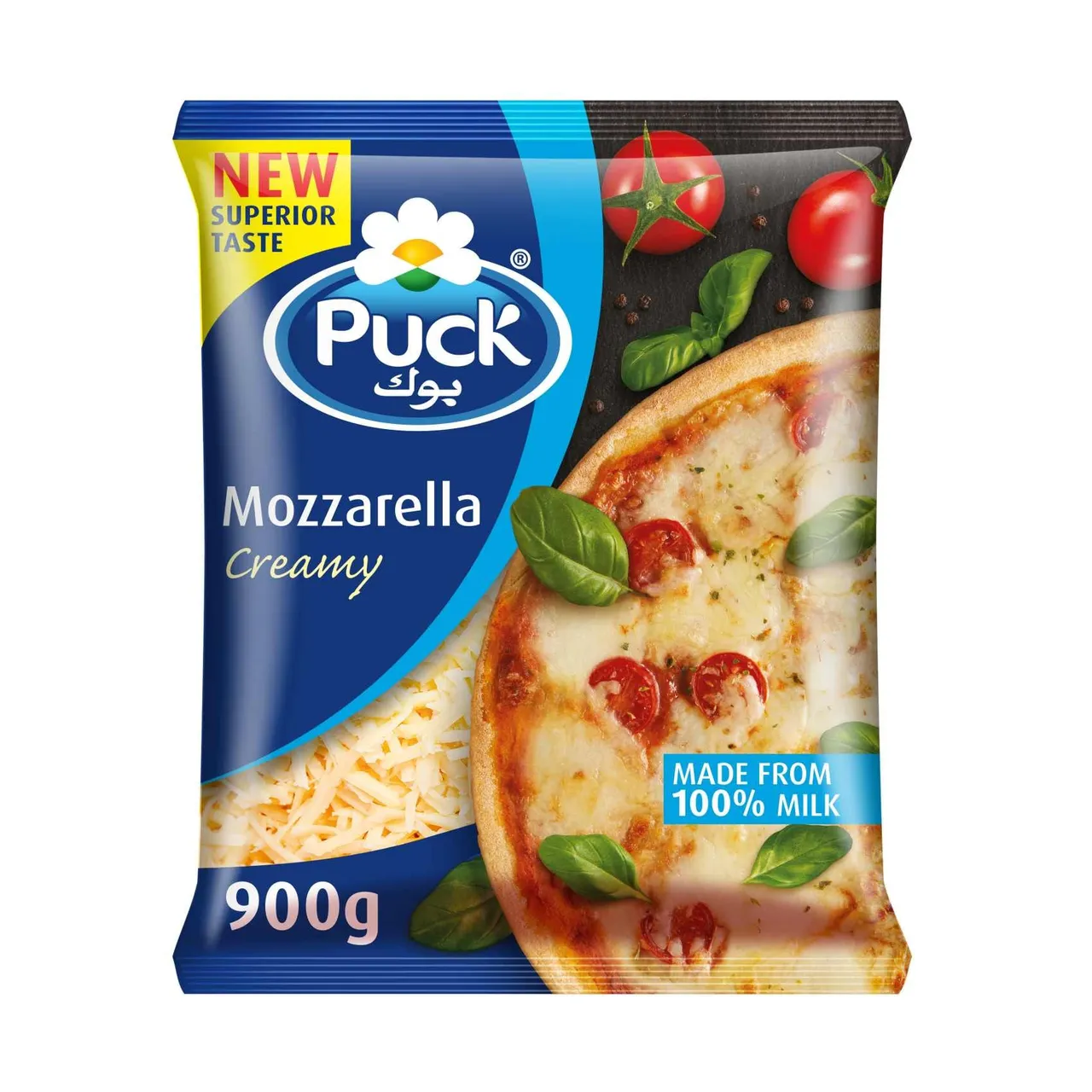 Puck جبنة موزاريلا مبشورة