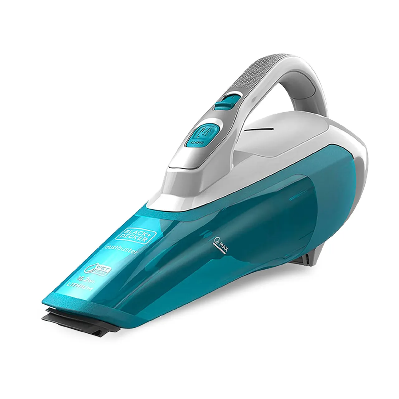 Black+Decker مكنسة رطبة وجافة 10.8V 1.5Ah Li-Ion للانسكابات الجافة والغبار والأوساخ والرواسب الصغيرة، أبيض/أزرق -WDA315J-B5