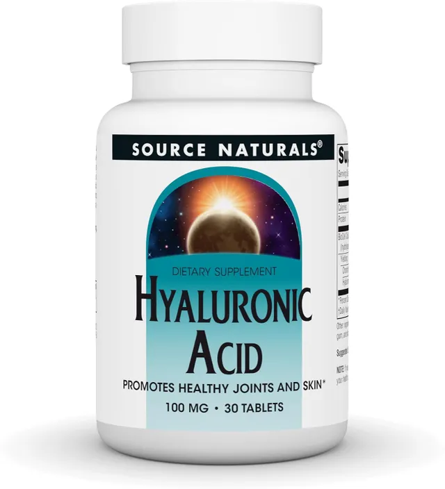 Source Naturals Hyaluronic Acid 100mg 30 Tablets Multi