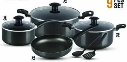 Home4u Nonstick Cookware Set Assorted
