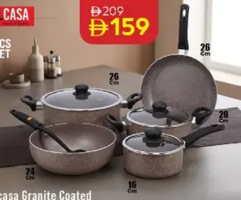 Delcasa Granite Coated Aluminium Cookware Set