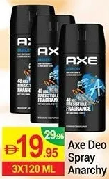Axe Deodorant Body Spray Anarchy