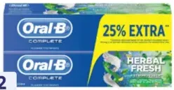 Oral-B Oral B معجون أسنان C بالنعناع والليمون 100Mlx2`S