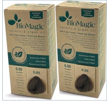 Biomagic كريم لون الشعر بالكيراتين وزيت الأرغان 6/00 أشقر داكن - 2's