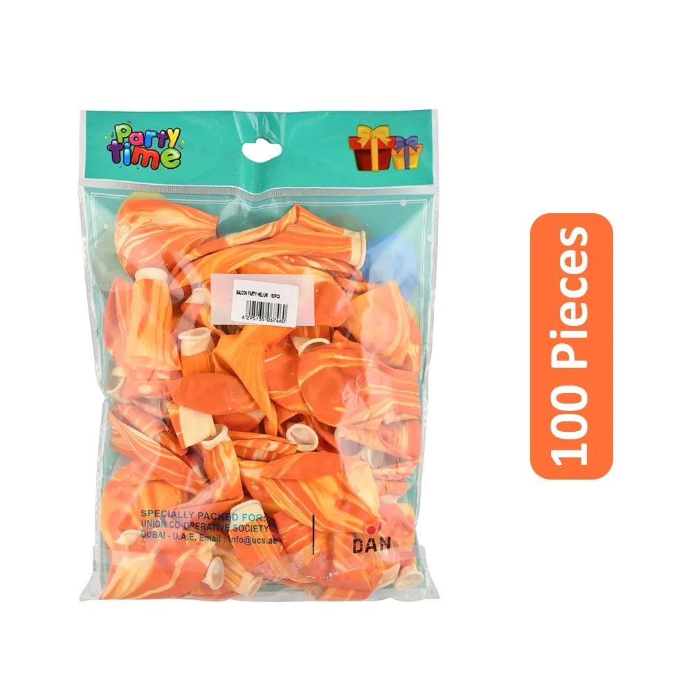 Party Time طقم بالونات هيليوم للحفلات - 100 Pieces
