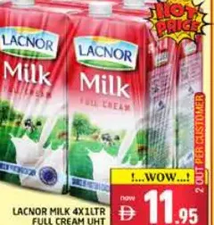 Lacnor حليب كامل الدسم طويل الأمد حياتنا لتر