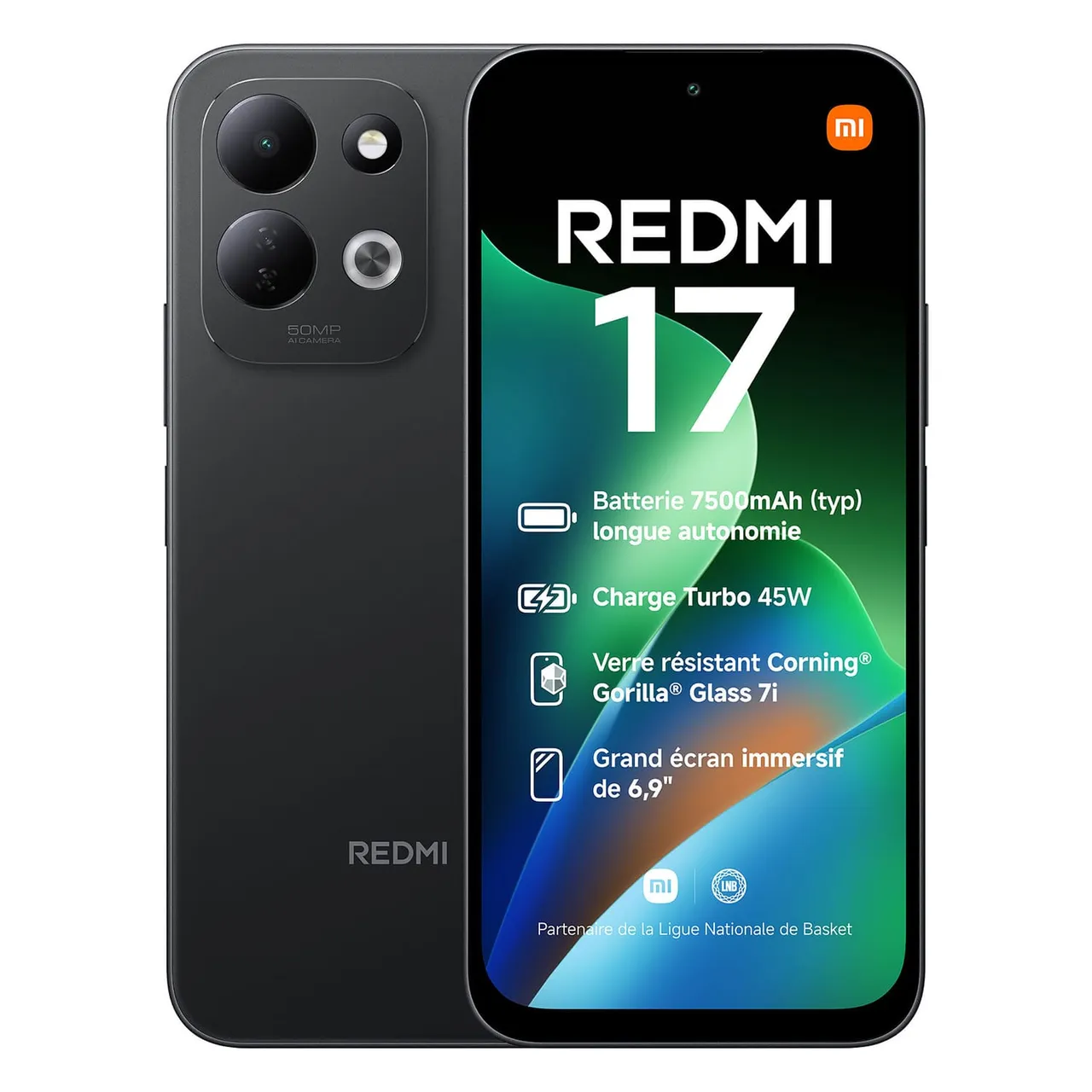 Xiaomi هاتف ذكي Redmi 17 5G، ذاكرة 4 GB RAM، تخزين 128 GB، أسود