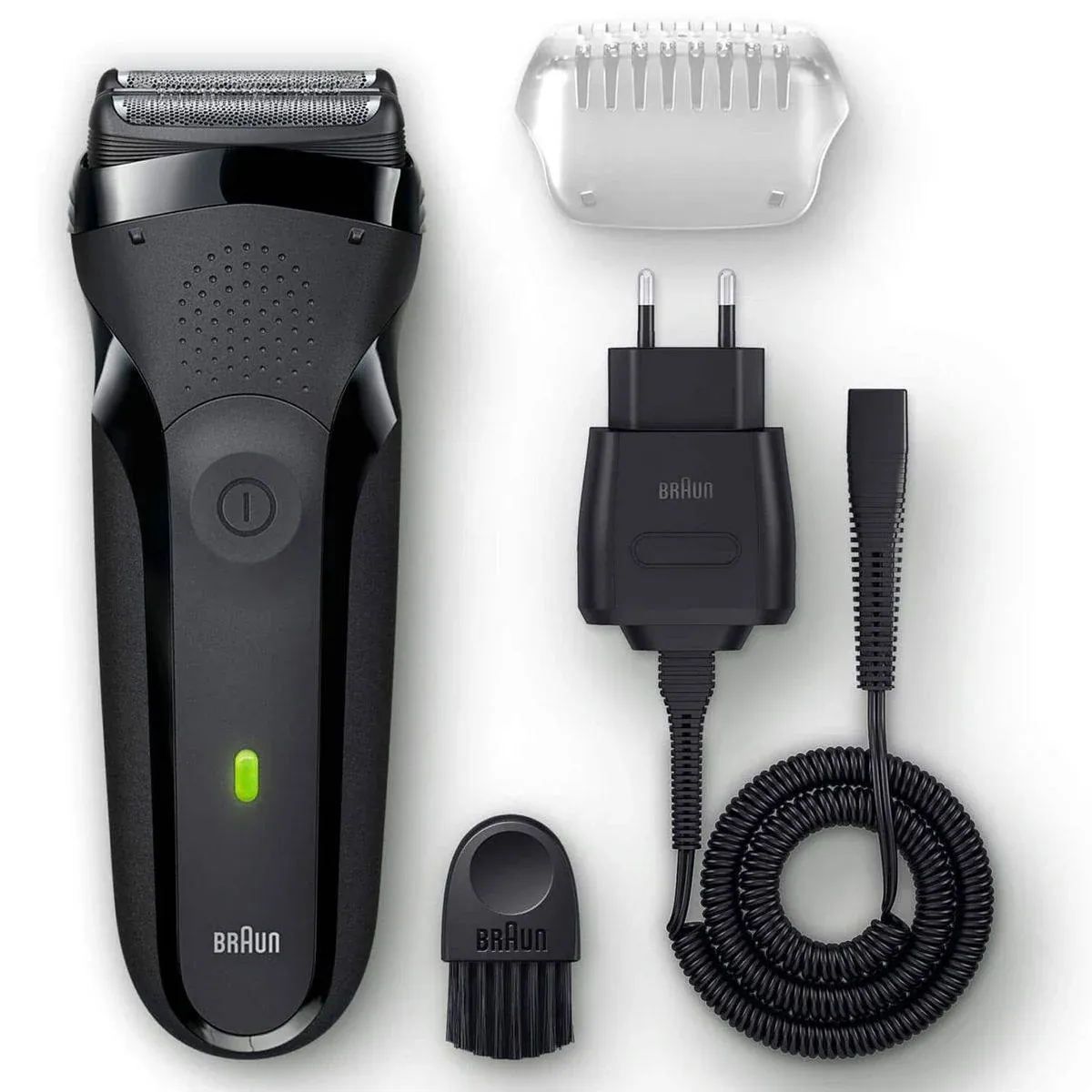 Braun ماكينة تشذيب اللحية الكهربائية Series 3 نظيفة ودقيقة أسود 300S