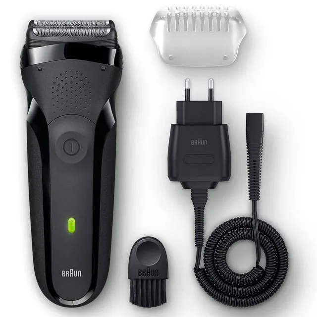 Braun Beard Trimmer Electric Series 3 Clean & Close Black 300S