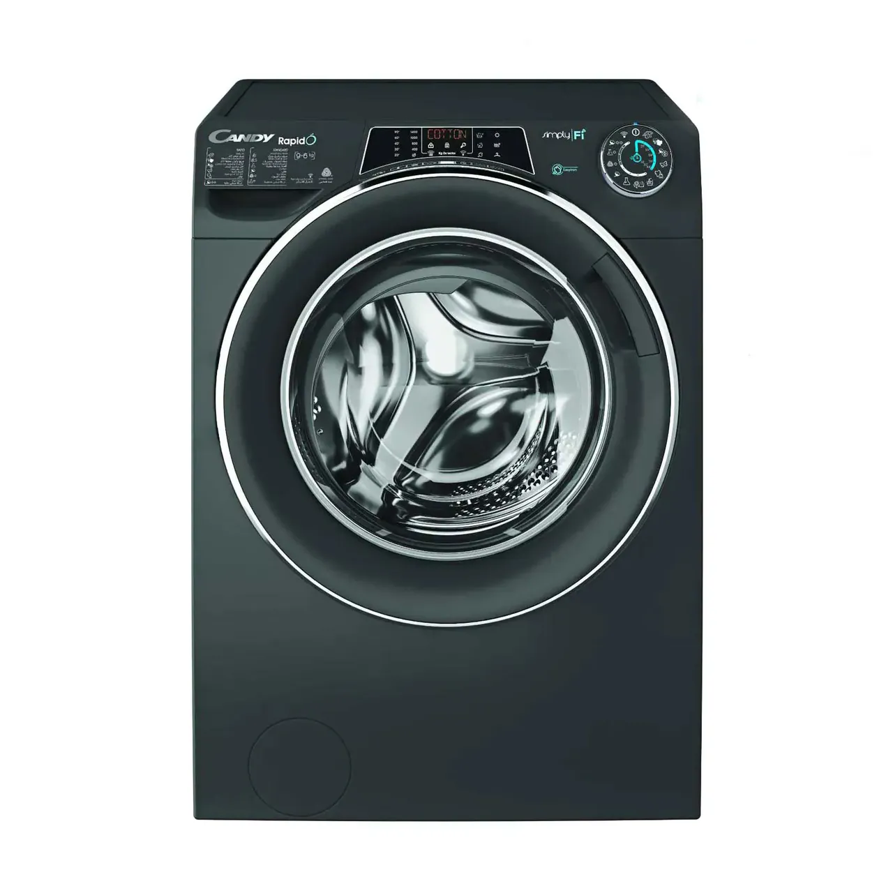 Candy غسالة ومجفف Rapid O 9/ - ROW4966DHRR/1-19 - 1400rpm - أنثراسايت - WiFi