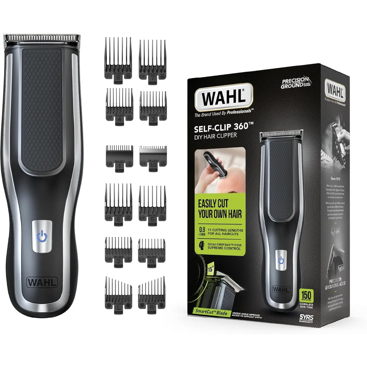 Wahl ماكينة حلاقة شعر لاسلكية للرجال، أسود، 3028112