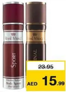 Royal Mirage Body Spray Assorted