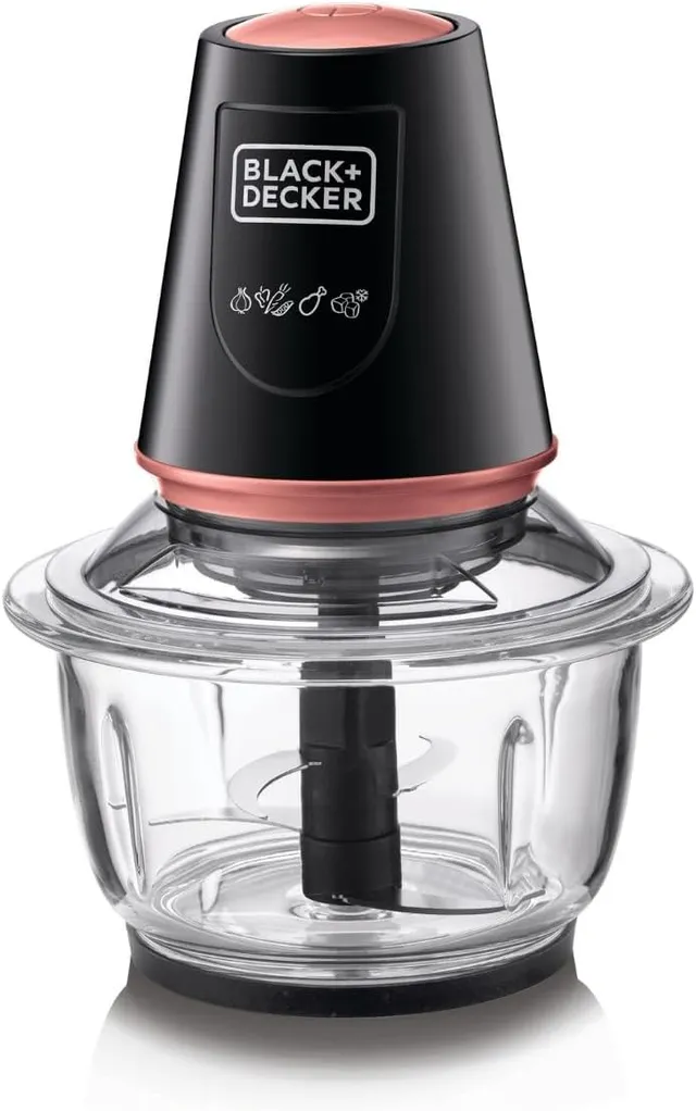 Black+Decker Vertical Chopper With Glass Bowl - 400 W - GC430-B5-2 Years Warranty