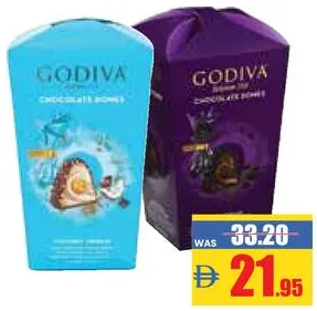 Godiva Box Chocolate Coconut/Double Chocolate