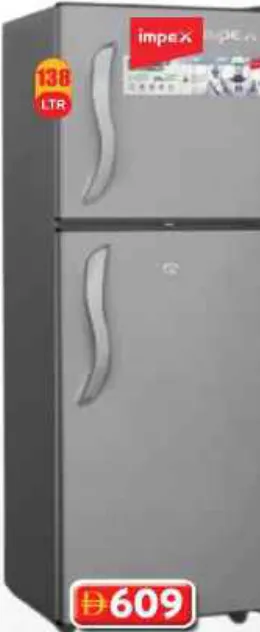 Impex Double Door Refrigerator IRF138