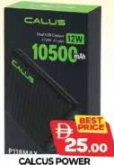 Calus باور بانك 10500mAh، P118MAX