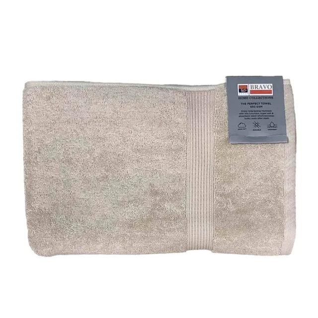 Bravo Bath Towel, 70 x 140 cm, Beige