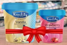Kwality Ice Cream Vanilla / Strawberry