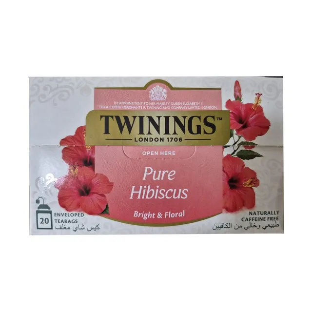Twining Pure Hibiscus Tea Bags - 20 Pcs