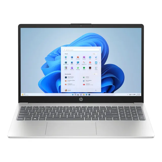 HP 15-FC0060NE Laptop, AMD Ryzen 5 7520U, 16GB RAM, 512GB SSD, 15.6-Inch FHD IPS, AMD Radeon Graphics Card, Windows 11 Home, Natural Silver, CD8B8EA
