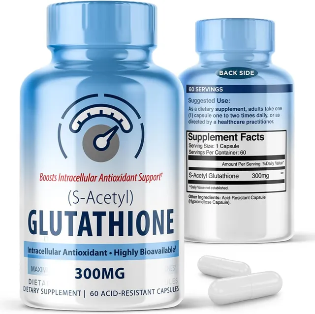 Maxlife Naturals S-Acetyl L-Glutathione 300mg Per Capsule 60 Caps, Extra Strength (Acetylated Glutathione) S Acetyl Glutathione 300mg Acid Resistant Capsules