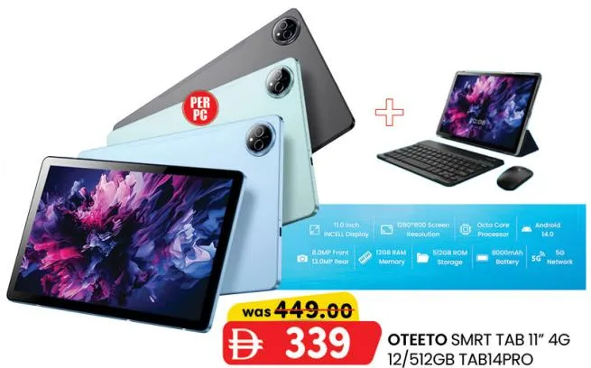 Oteeto تابلت Smrt Tab 4G 12/512Gb Tab14Pro
