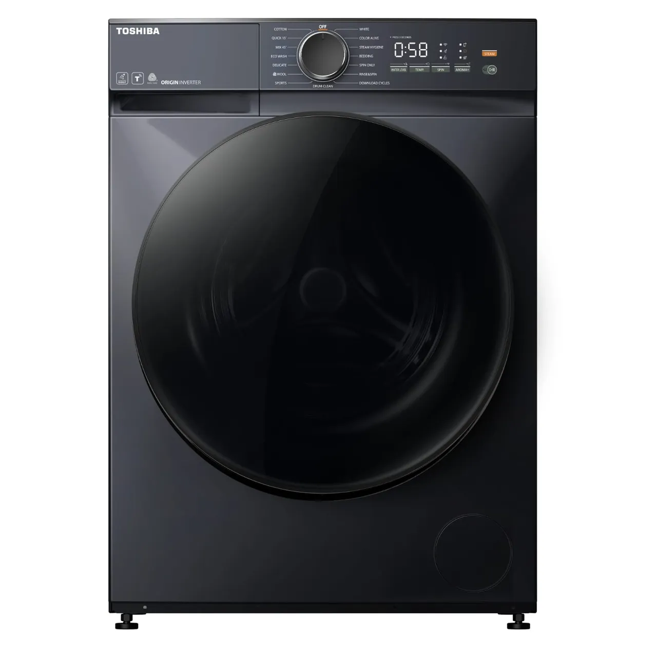 Toshiba غسالة تحميل أمامي رمادية Tw-T21Bu90Uwb(Mg)