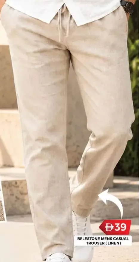 Belestone Mens Casual Trouser Linen