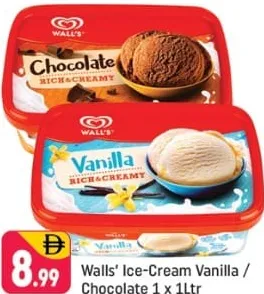 Wall's آيس كريم كواليتي متنوع