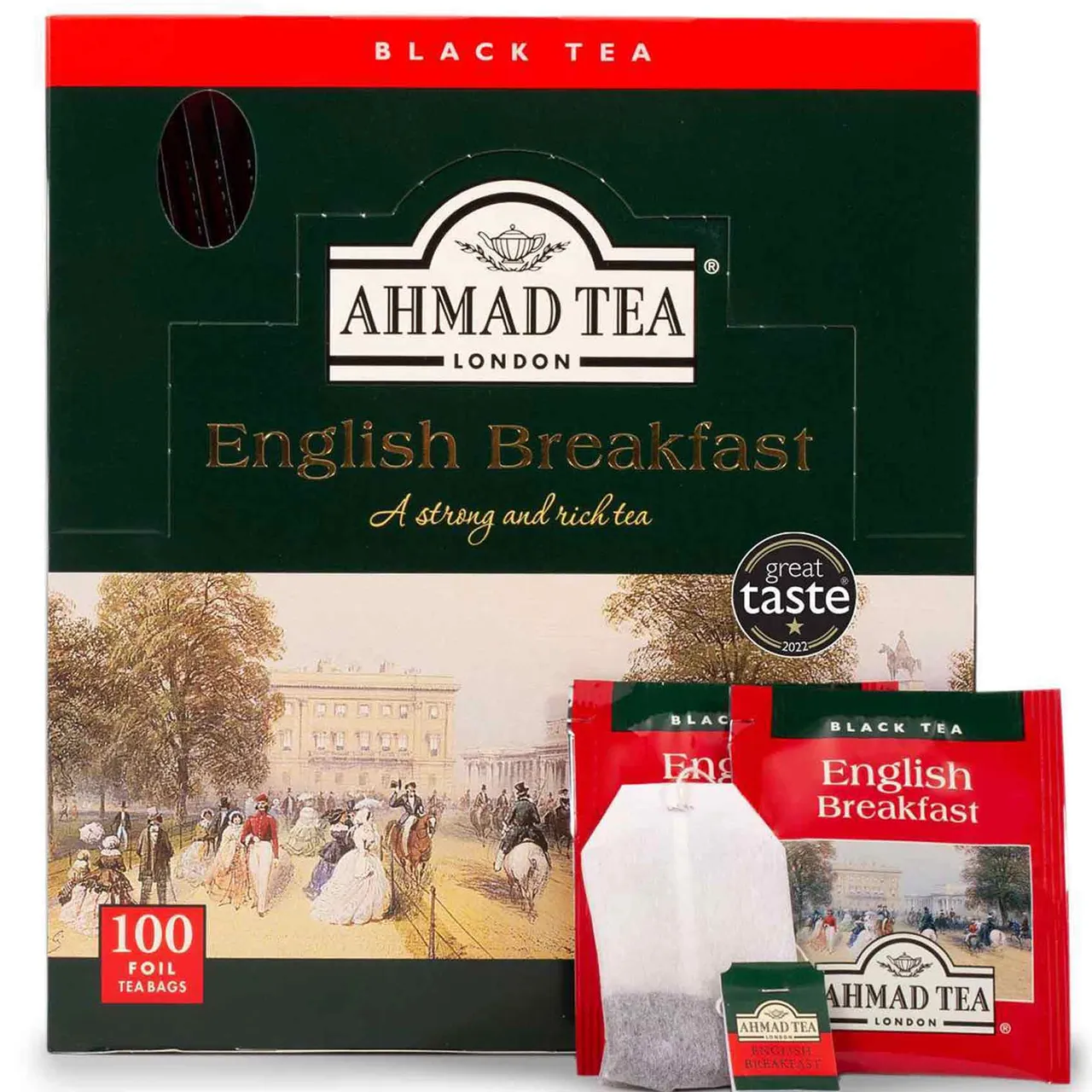 Ahmad Tea شاي الإفطار الإنجليزي الأسود 100 كيس مغلف