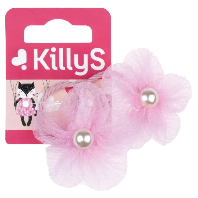 Killys Kids Pink Flower Hair Ties