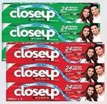 Closeup Tooth Paste Red Hot / Menthol Fresh