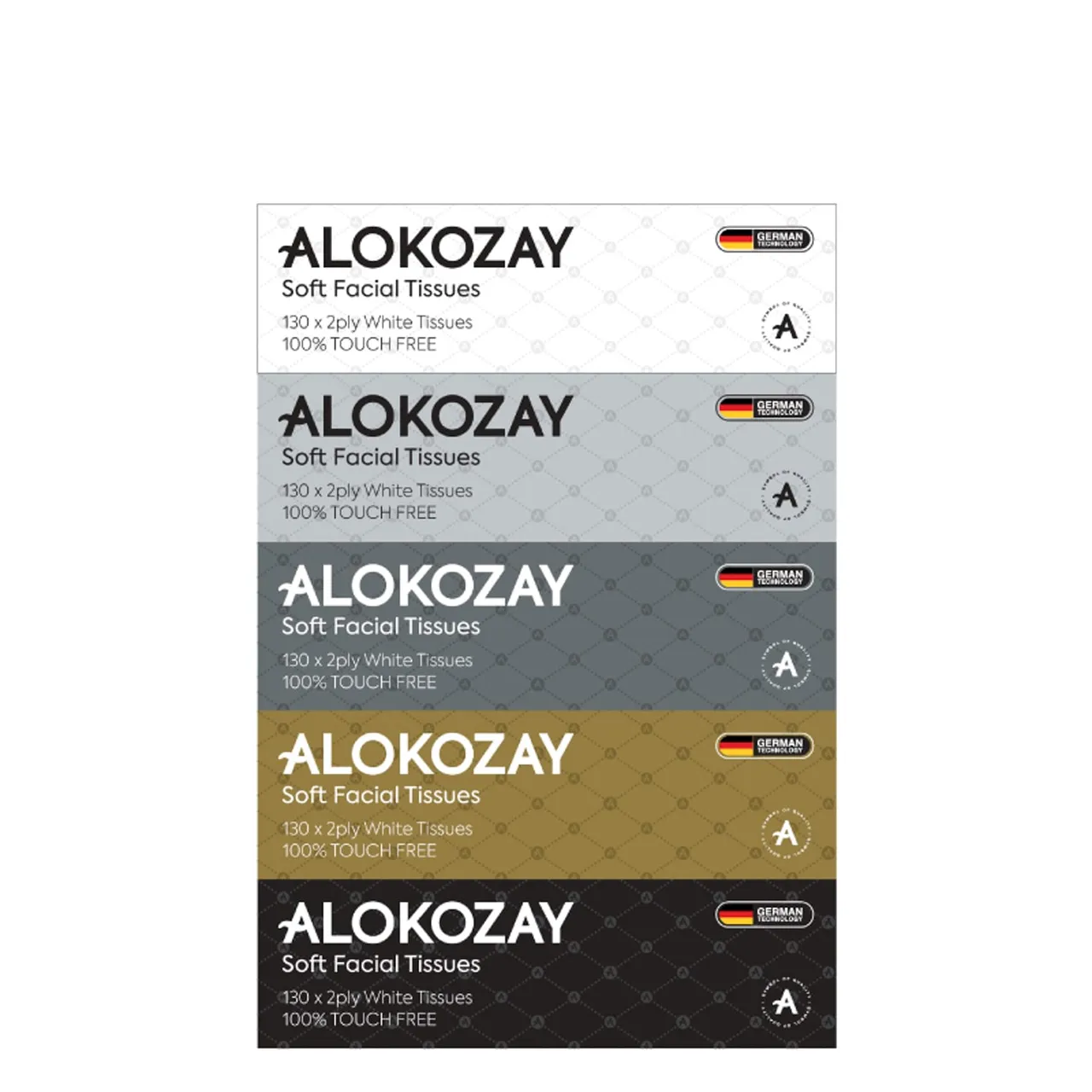 Alokozay مناديل وجه ناعمة السمراء