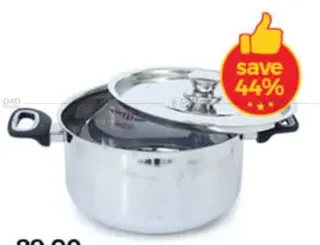 Chefline وعاء طهي شيفلاين استانلس استيل مع غطاء