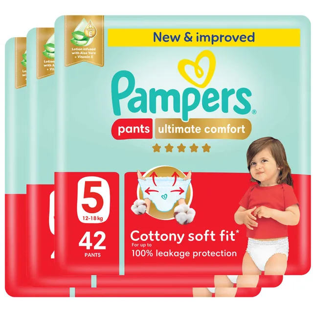 Pampers Ultimate Comfort Diaper Pants Size 5 12- Mega Pack 42 Pants