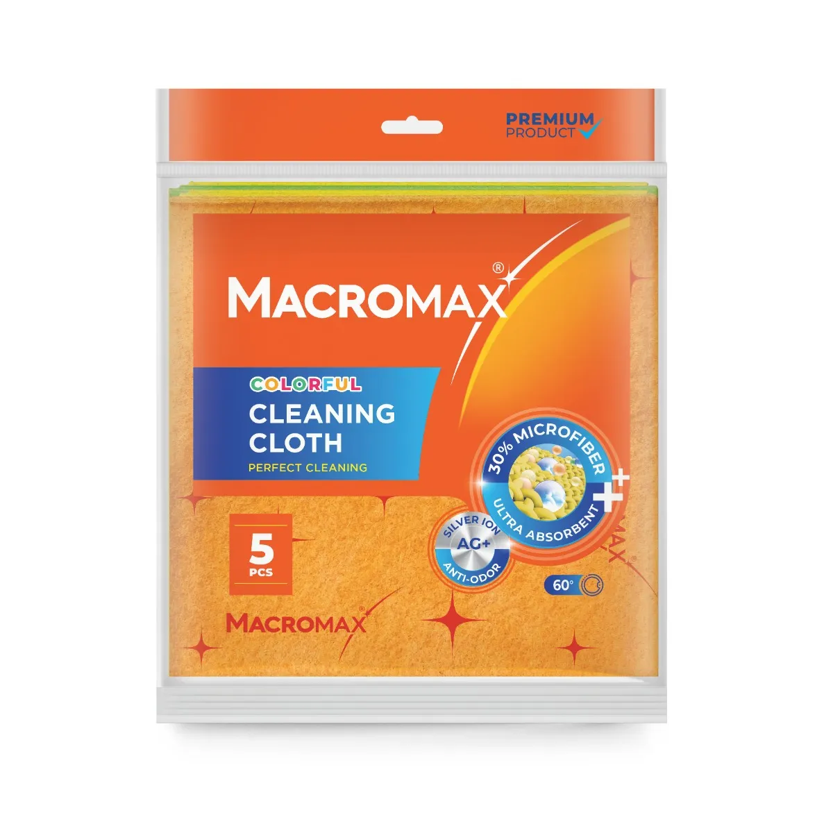 Macromax قماش تنظيف ملون - 5pcs