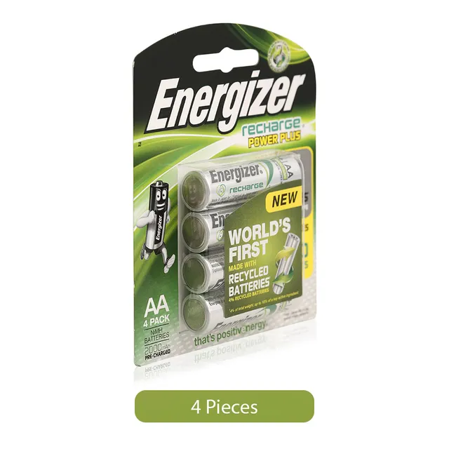 Energizer Recharge Power Plus AA NiMH 2000 mAh Batteries - 4 Pieces