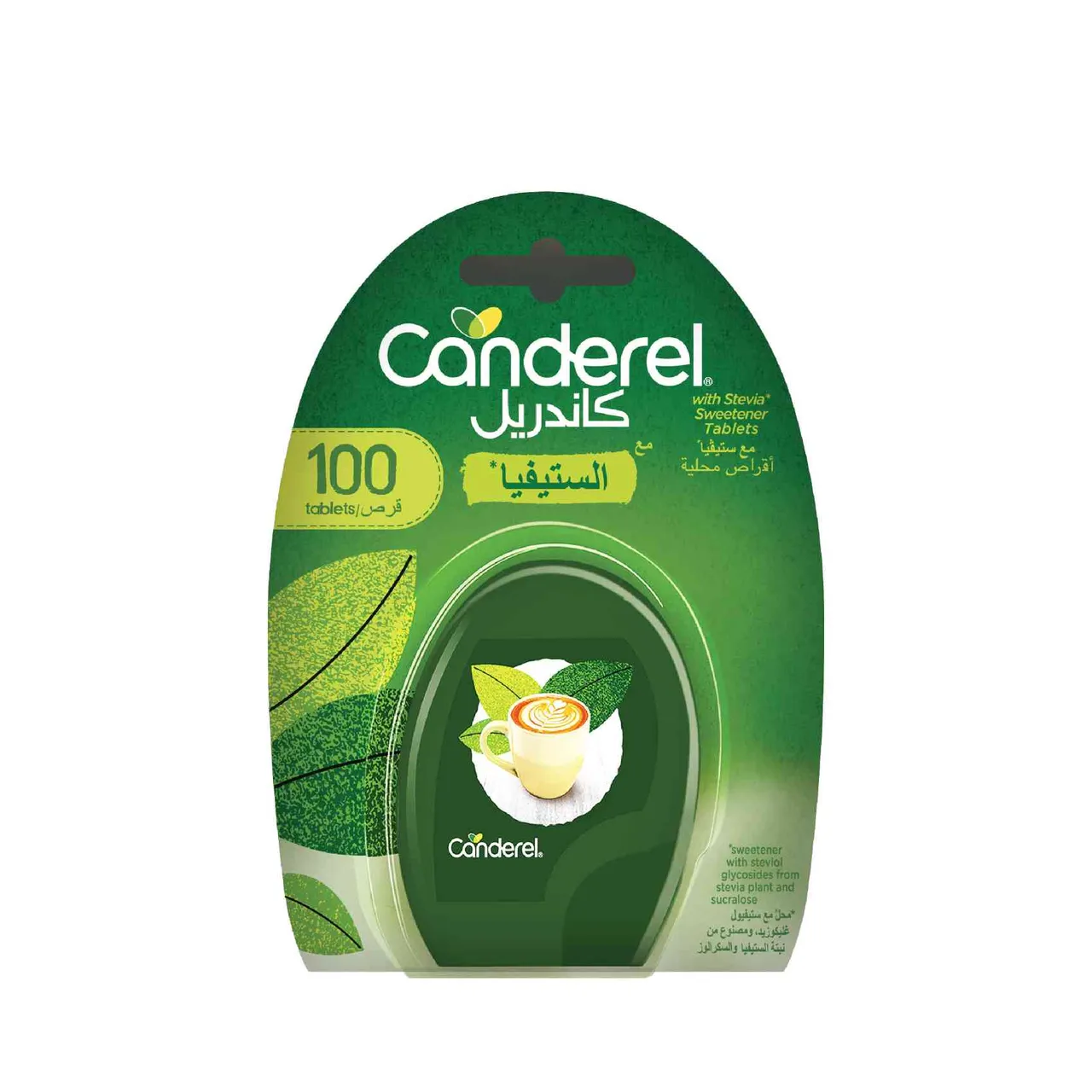 Canderel محلي مع ستيفيا، 100 قرص