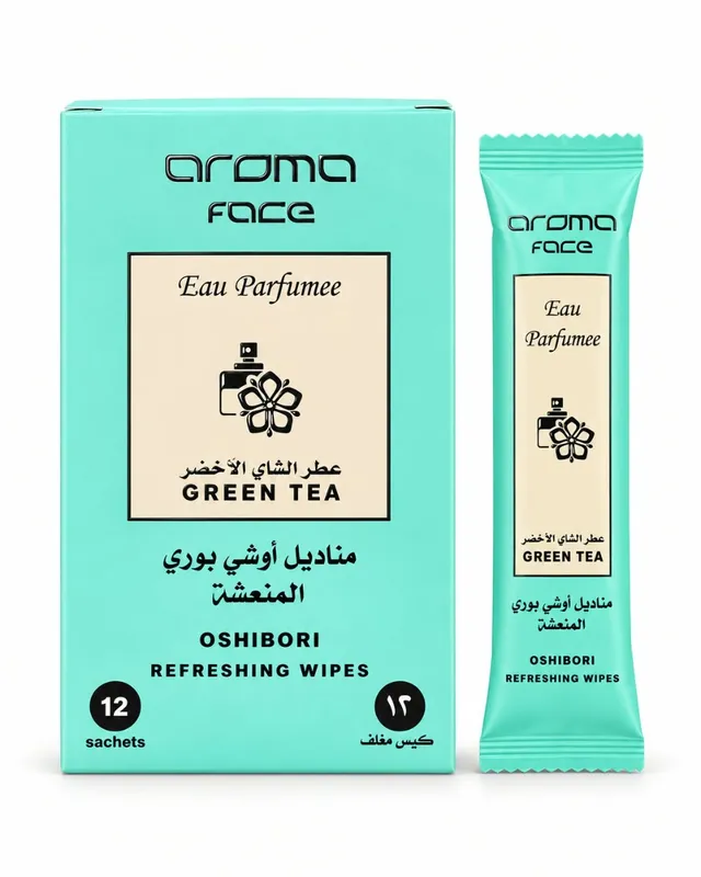 Aroma Oshibori Wet Wipes Green Tea