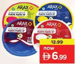 Arax Color Plastic Plates Assorted