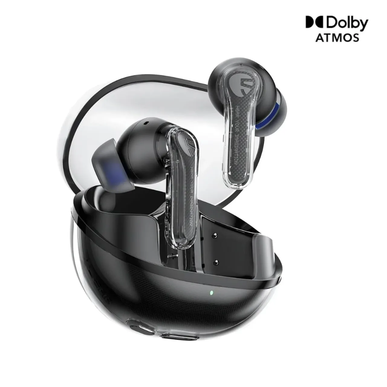 Soundpeats سماعات أذن لاسلكية حقيقية داخل الأذن Clear، أسود