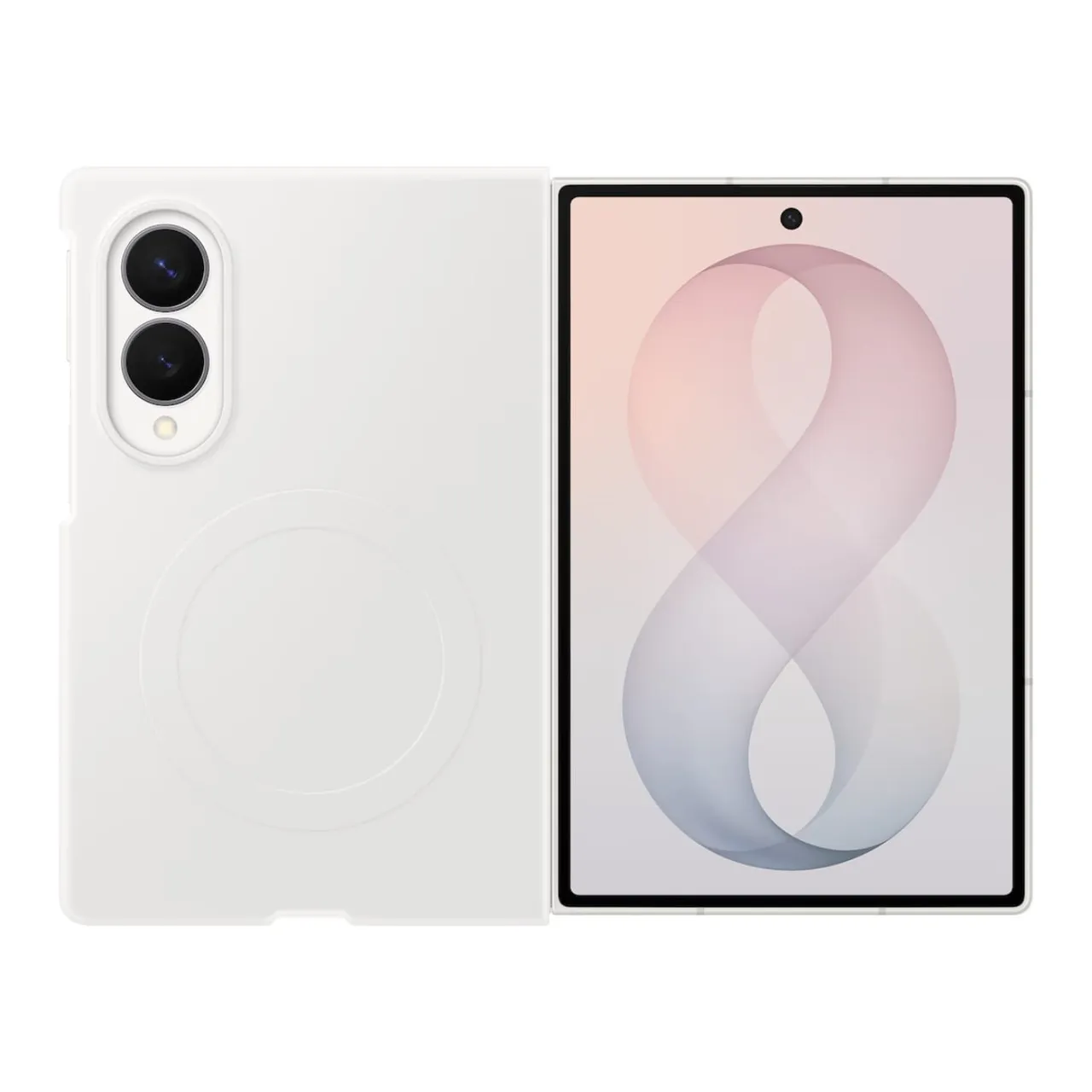 Samsung جراب سيليكون مغناطيسي Cream لهاتف Galaxy Z Fold8، EF-EF971CWEGWW