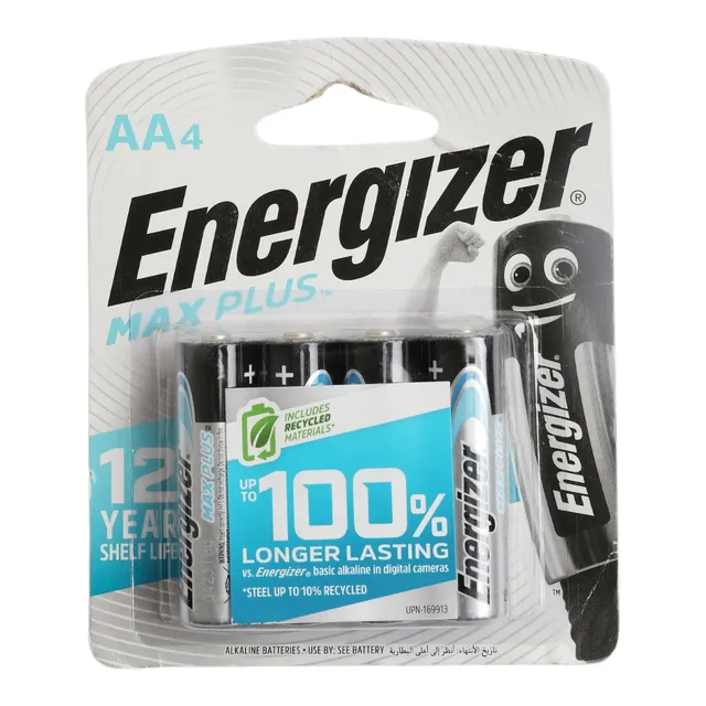 Energizer Max Plus Advanced Power Boost AA4 Battery - 1.5V - Multicolour - 4 Pieces