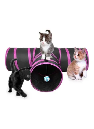 blooming time Collapsible 3 Way Fun Run Entertained Exercising And Playing Cat Toy Multicolour