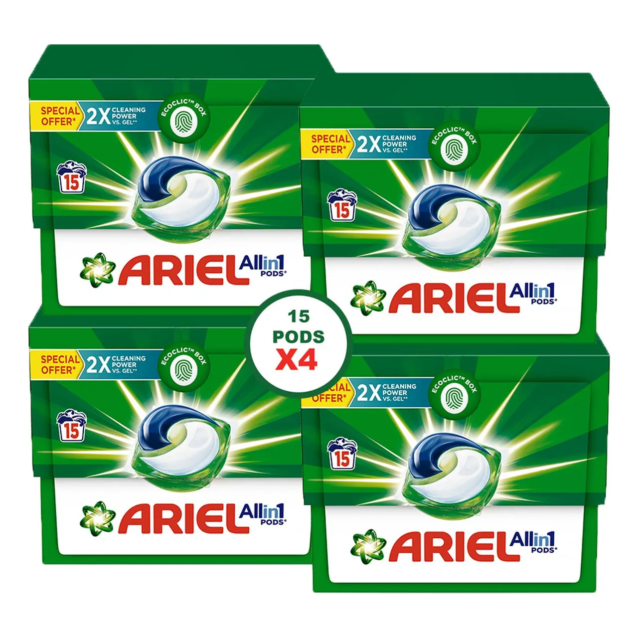 Ariel كبسولات All-in-1 عادية 15 كبسولة