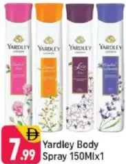 Yardley Body Spray