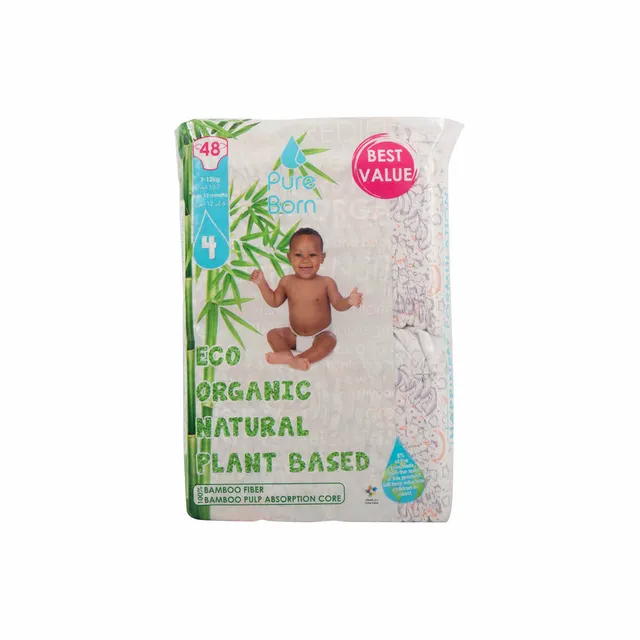 Pure Born Baby Diaper Size 4 (7- ) - 48 Pcs