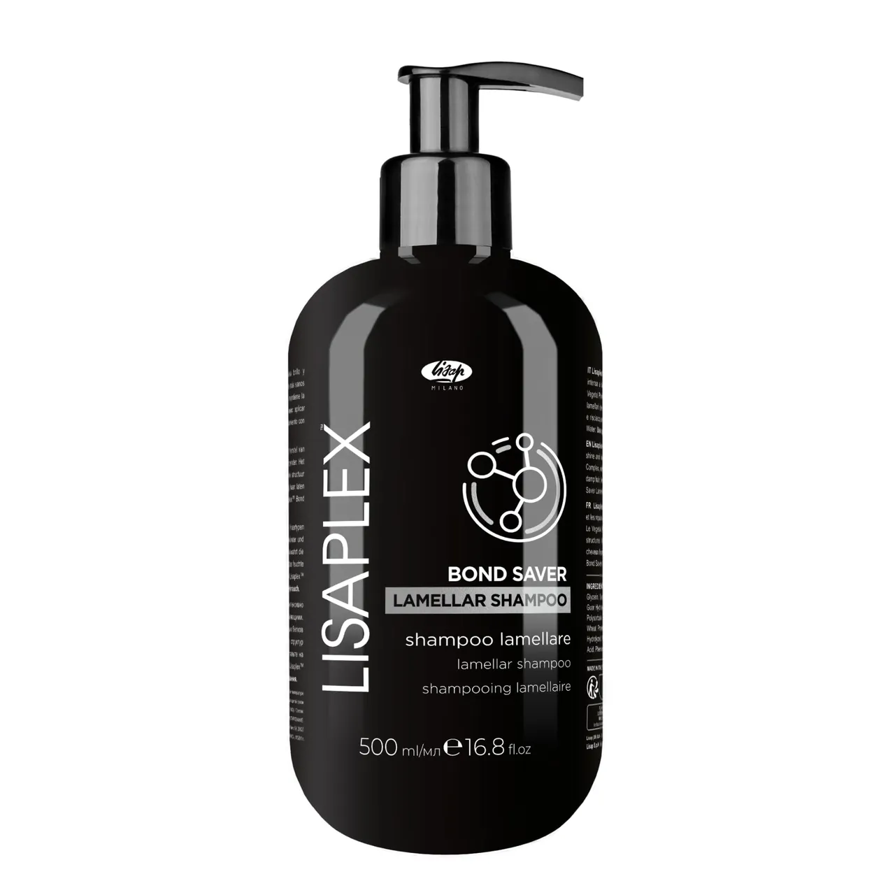شامبو Lisaplex Bond Saver Lamellar لجميع أنواع الشعر إصلاح وتقوية الشعر التالف بدون سلفات 16.9 fl oz