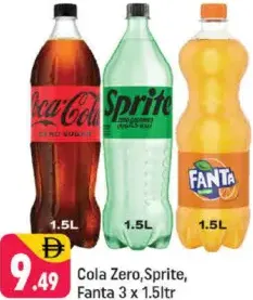 Coca-Cola / Sprite / Fanta Cola Zero, Sprite, Fanta